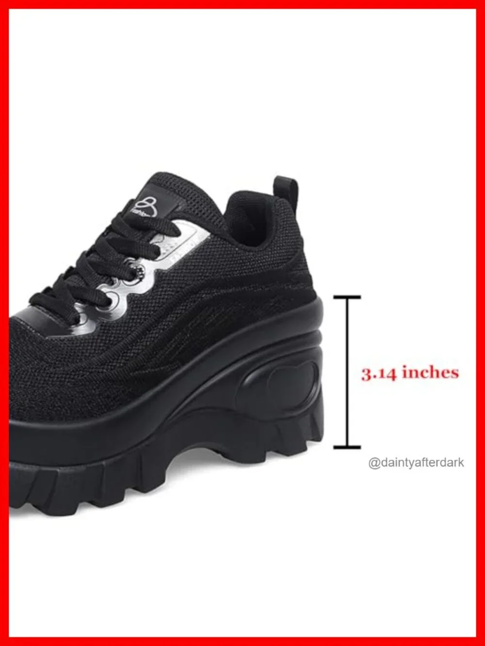Women's Knit Chunky Platform Lace Up Fashion Sneakers Orthopedic Comfort